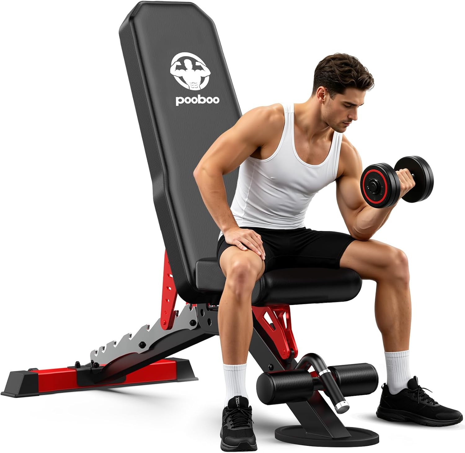 Home Gym Weight Bench - Bangku Angkat Beban yang Dapat Disesuaikan,