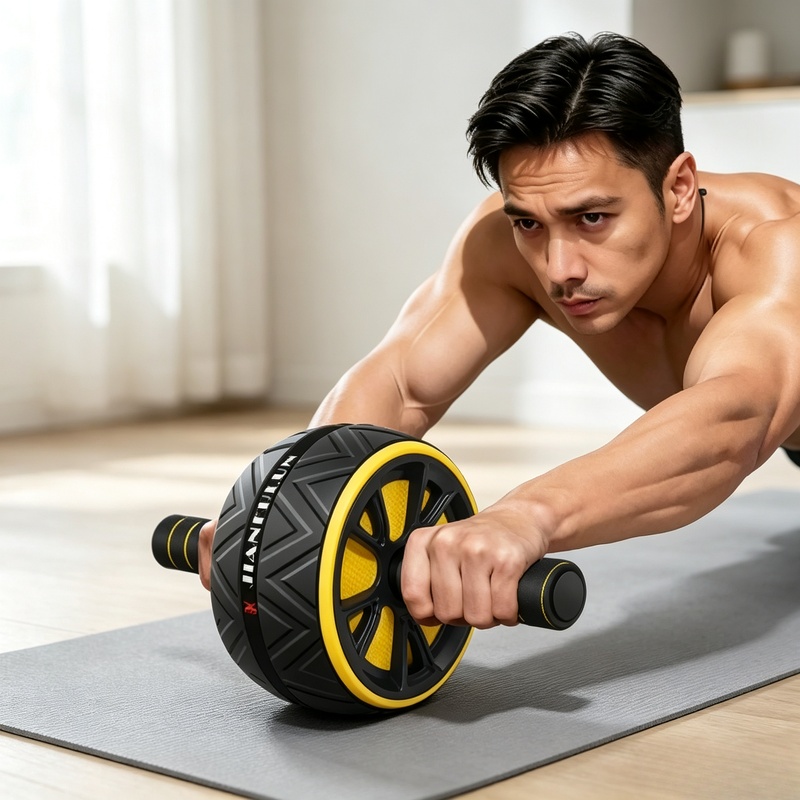 Home Gym Online - Roda Ab Roller Anti-Selip, Alat Latihan