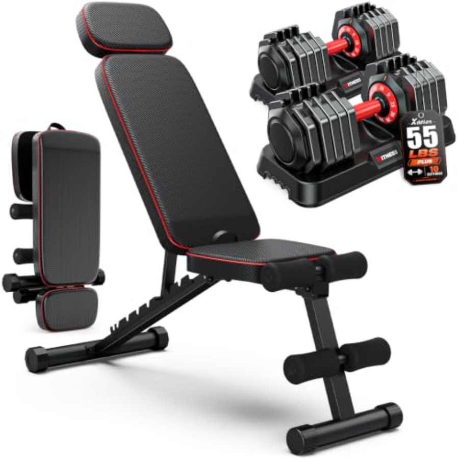 Home Gym Weight Bench - Set Dumbbell yang Dapat Disesuaikan dengan