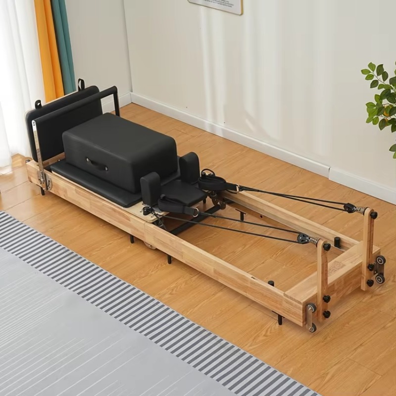 Home Gym Yoga Studio - Set Reformer Pilates Lipat Kayu untuk