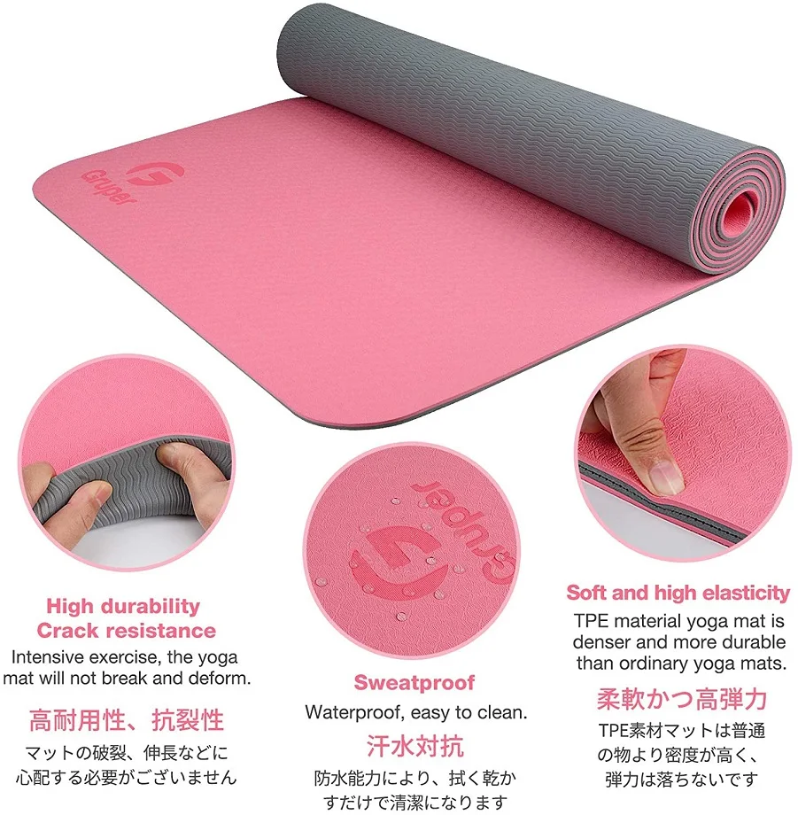 RUISIDA matras Yoga TPE, tikar - Home Gym Yoga Studio ulasan dan harga
