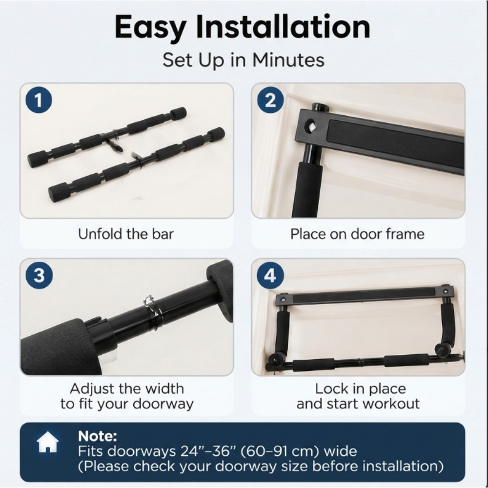 Pull Up Bar untuk Pintu untuk  - Home Gym Upper Body Workout ulasan dan harga