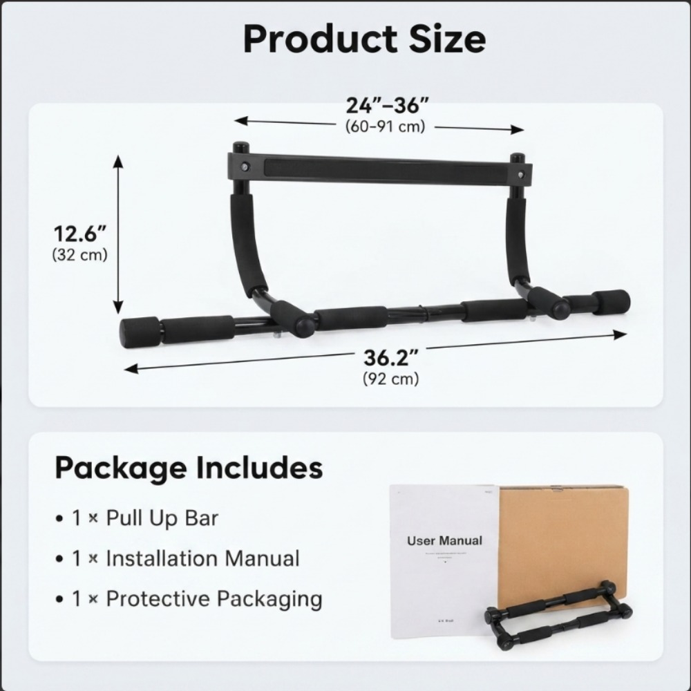 Pull Up Bar untuk Pintu untuk  - Home Gym Upper Body Workout ulasan dan harga