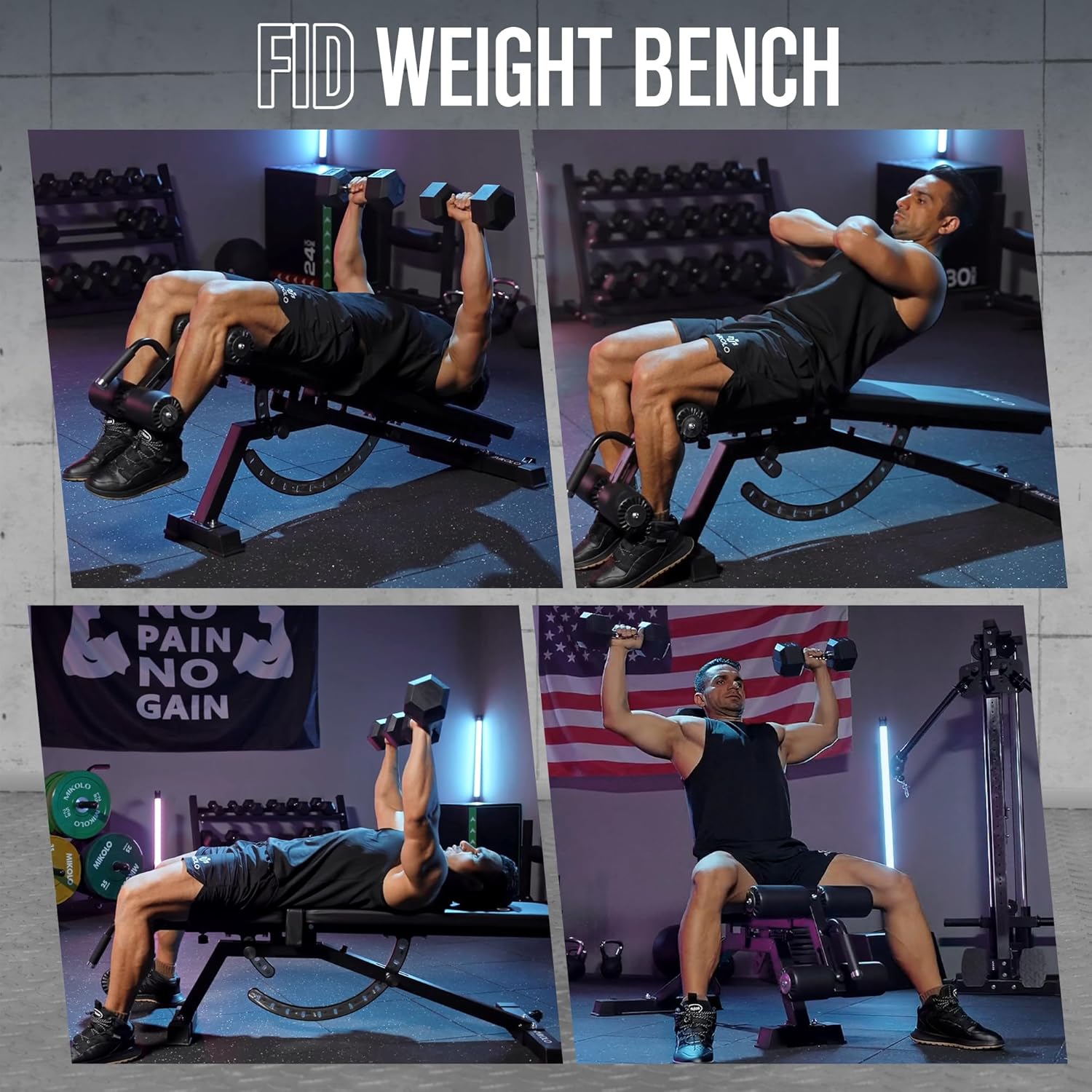 Bangku Angkat Beban untuk Gym  - Home Gym Weight Bench ulasan dan harga