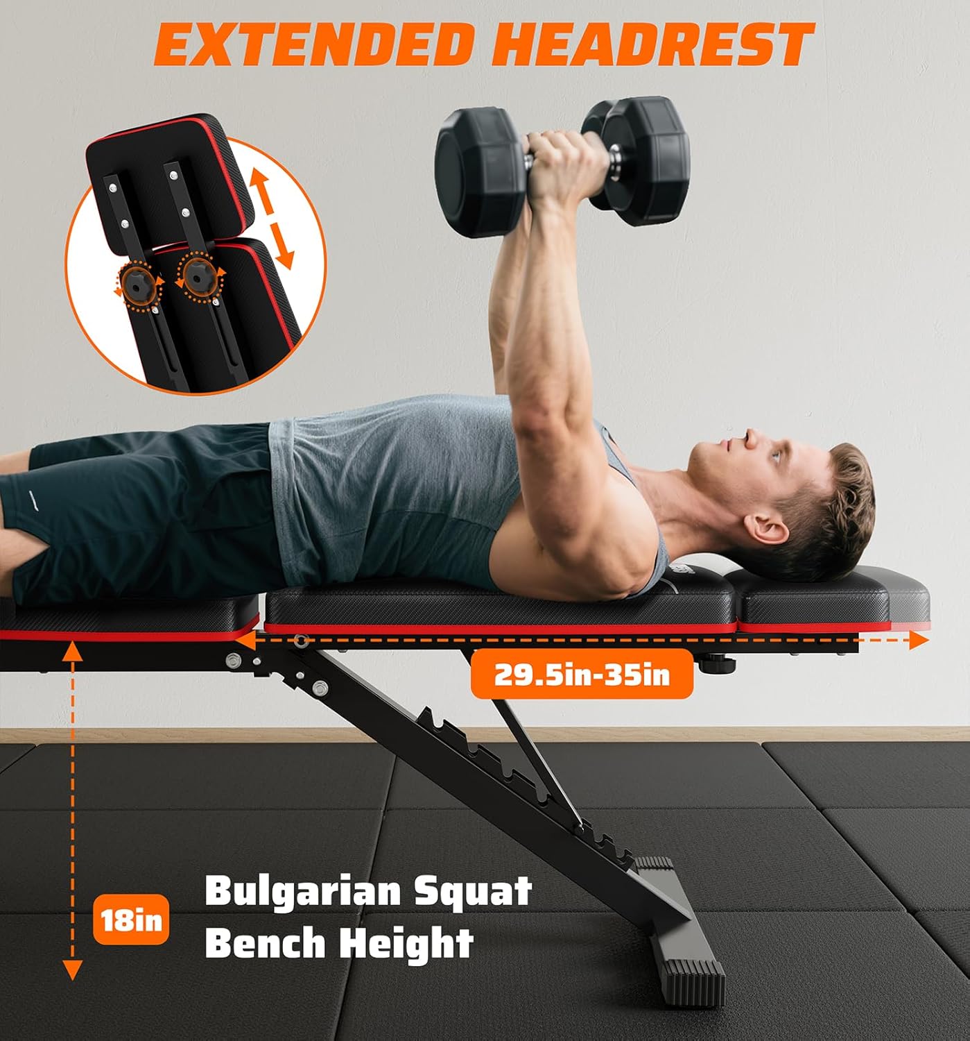 Bangku Angkat Beban Lipat untu - Home Gym Weight Bench ulasan dan harga
