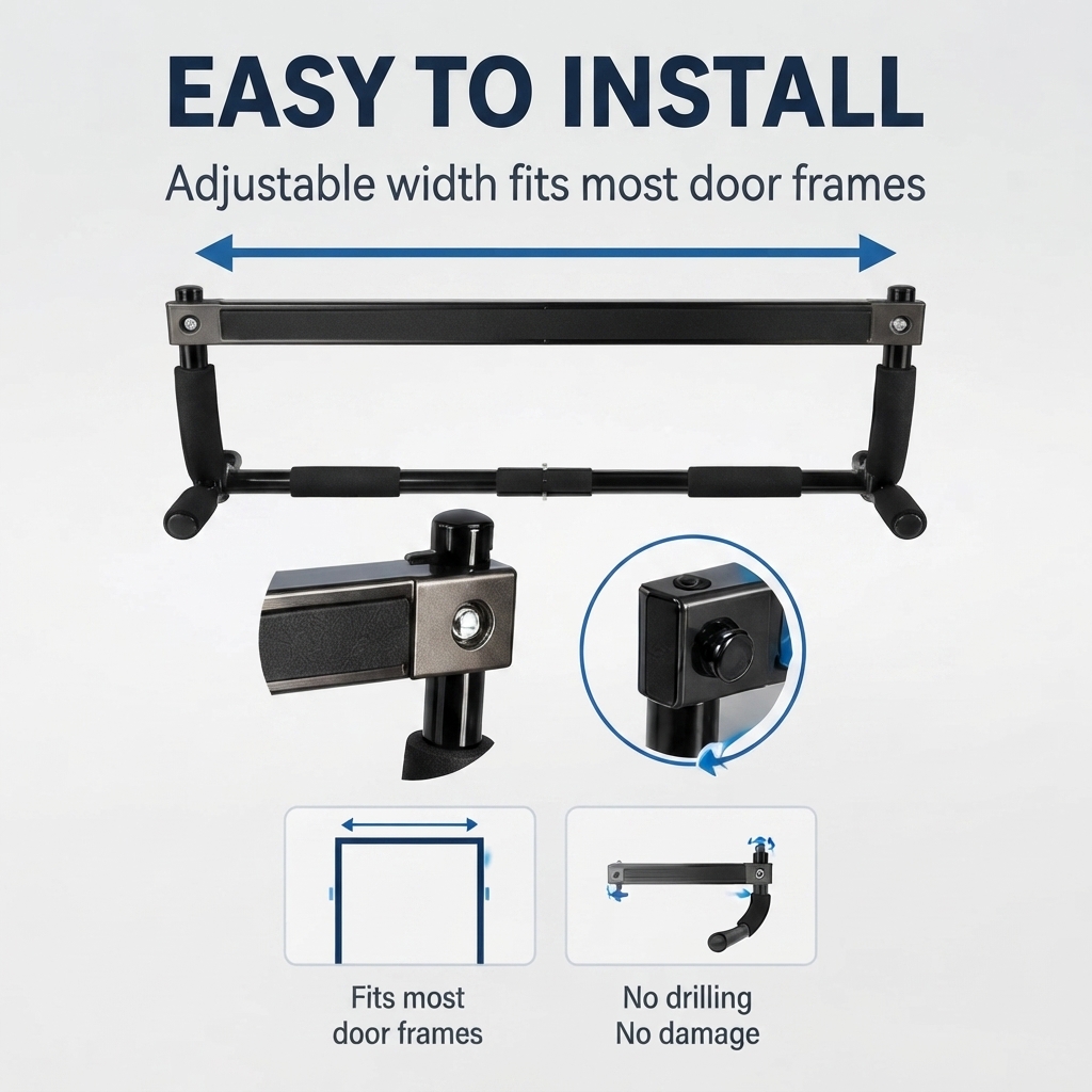 Bar Pull-Up Multifungsi untuk  - Home Gym Upper Body Workout ulasan dan harga